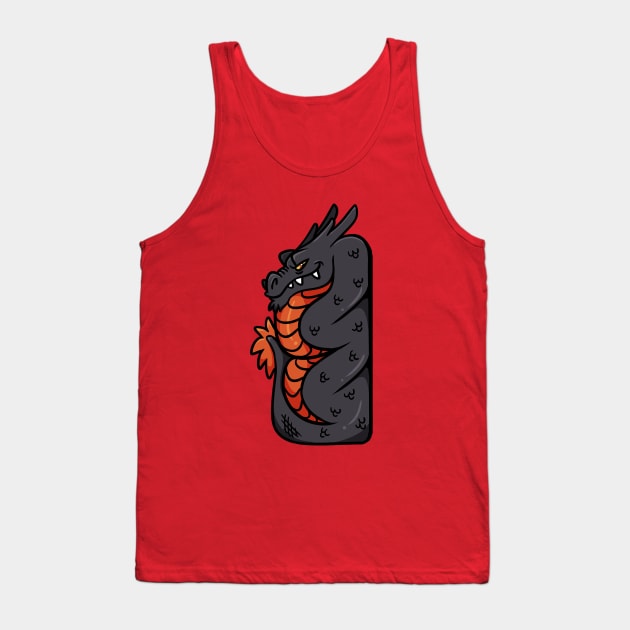 Black Dragon Totem Tank Top by therealfirestarter